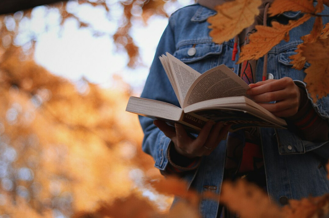 person reading book