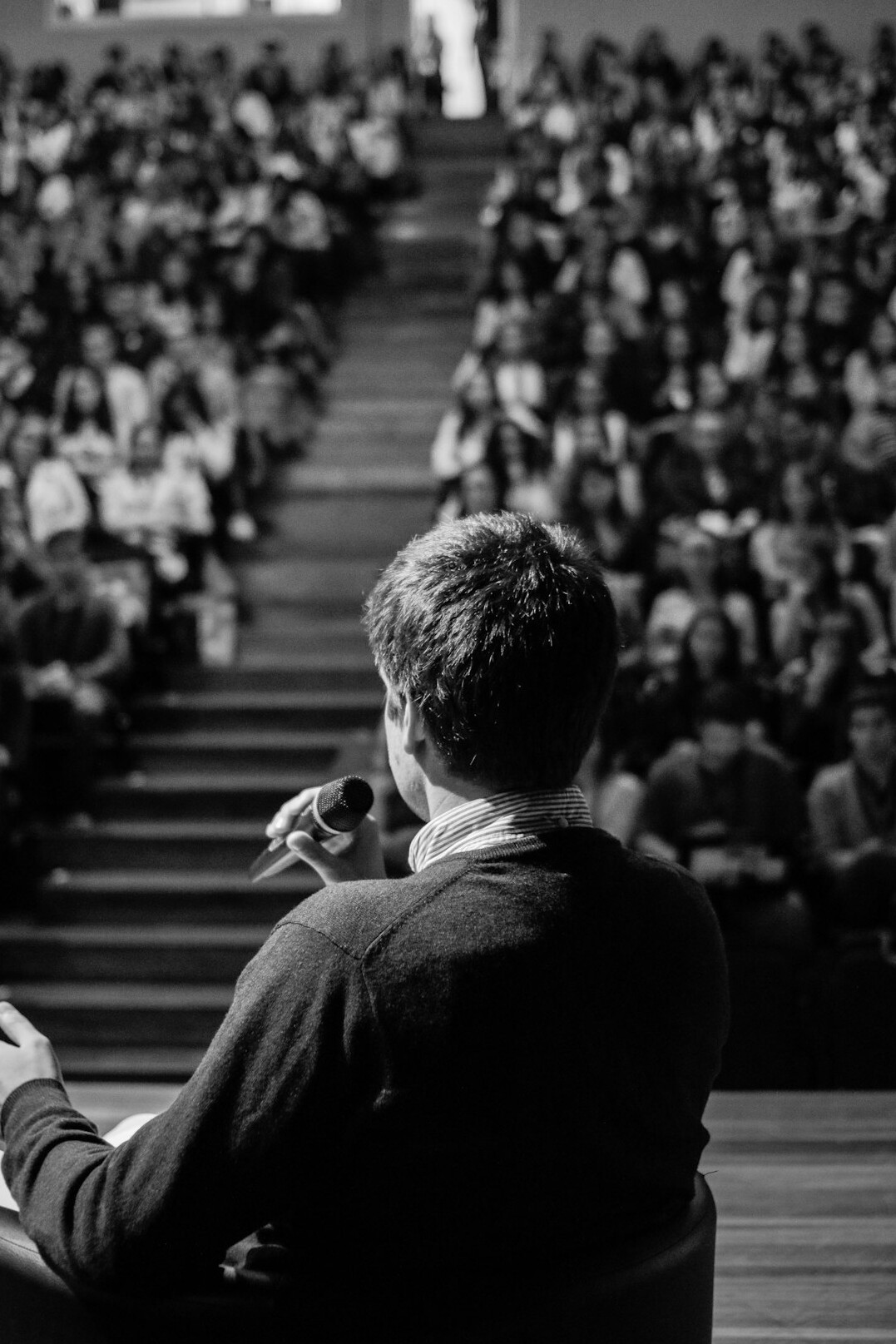 public speaking on stage
