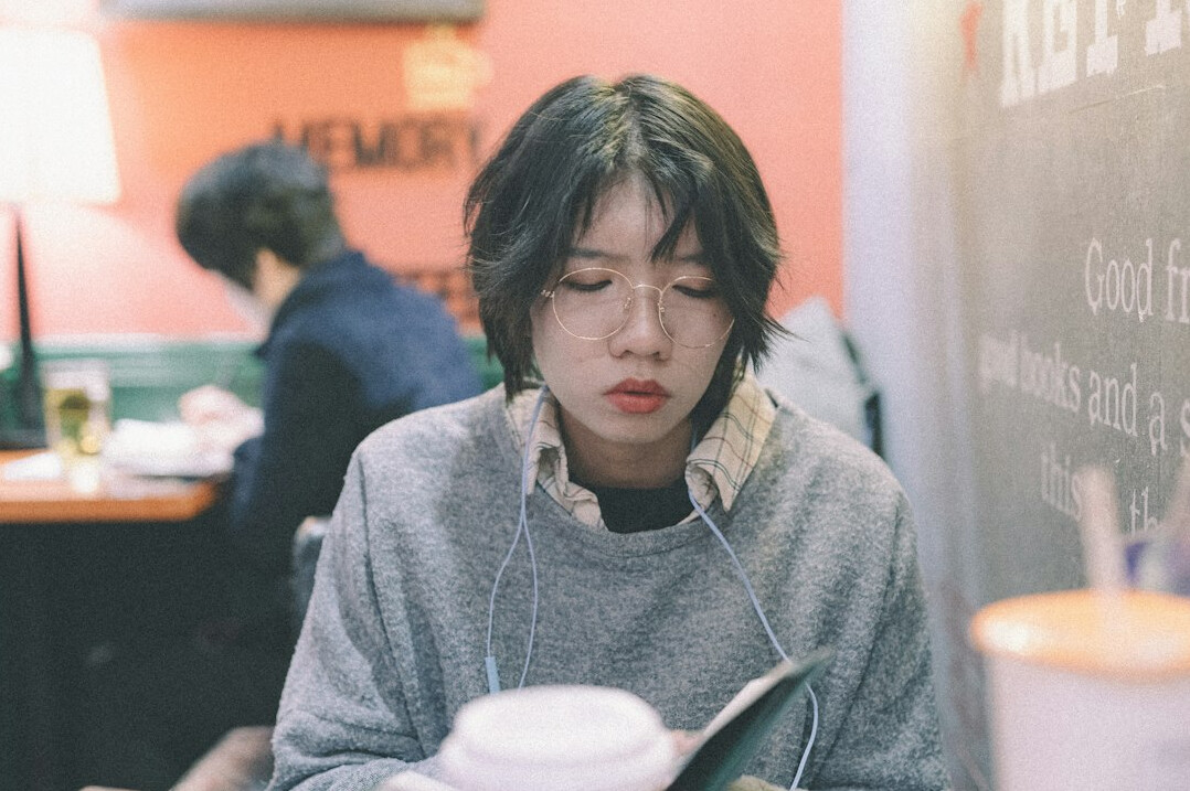 person listening attentively